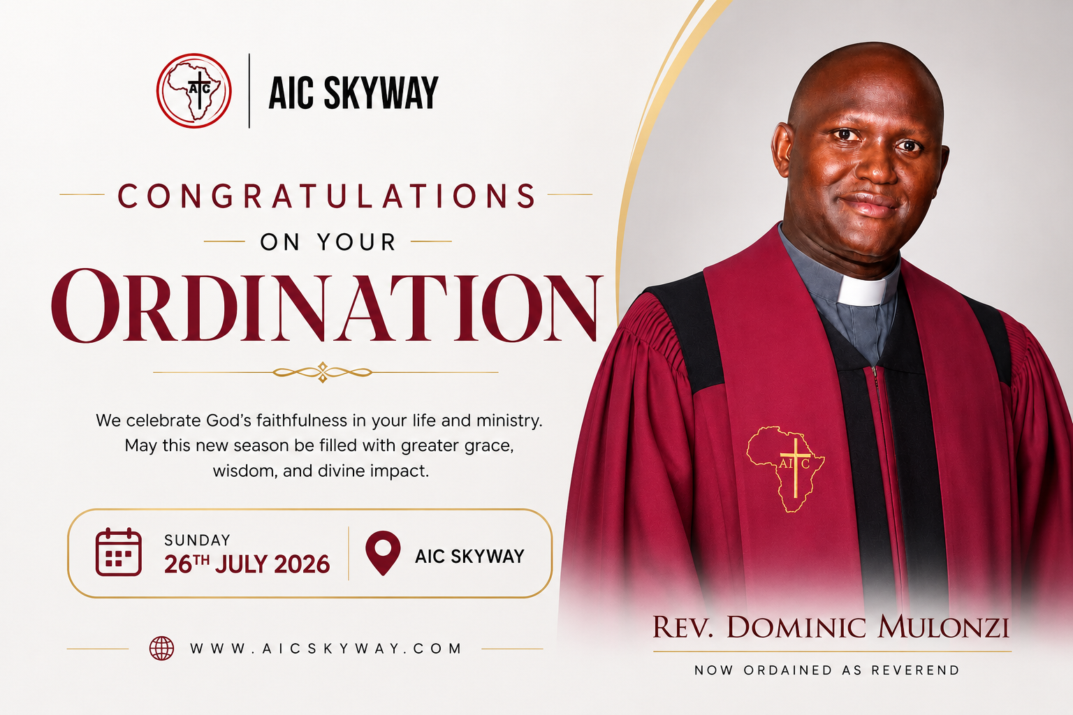Celebration Service for Rev. Dominic Mulonzi